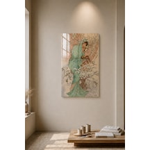 Kış Temalı Art Nouveau Kadın Figürlü Dekoratif Tablo