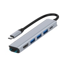 Aircraft Jzcat Type-c Yerleştirme İstasyonu - Hdmı Kart Okuyucu Dizüstü Bilgisayar Yerleştirme İstasyonu - 5'i 1 Arada B Stili