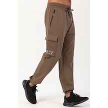 Maraton Sportswear Oversize Erkek Lastik Paça Basic Kakao Eşofman Altı 22466-kakao Kahverengi