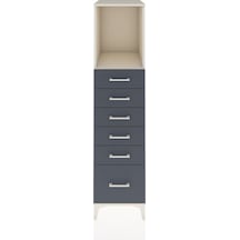 Kronos Dolap Tek Raflı 6 Çekmeceli 44x59x182 Aytaşı-antrasit Aytası
