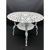 Aluminyumdokumcu Kuğu Masa 90 Çap 4 Ayaklı