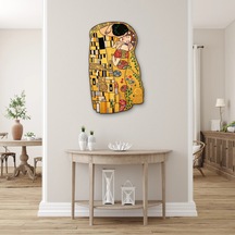 Altın Öpücük - Metal Tablo - Dec0193 39 X 65 Cm Çok Renkli