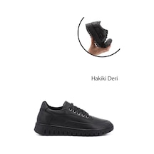 Gönderi(R) Gönderi R Siyah Bağcıklı Hakiki Deri Comfort Ayakkabı Siyah