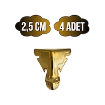 Kelebek Düz 2.5cm Metal Ayak Çeyiz Ve Hediye Kutusu Mobilya Ayağı 2.5cm Altın 4 Adet Altın