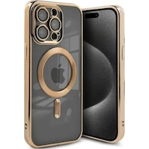 Apple İphone 15 Pro Kılıf Kross Magneticsafe Kapak - Gold Çok Renkli