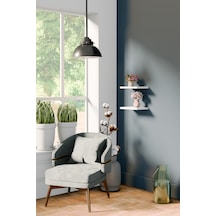 Yankı-BYEG 2li 20 cm Mat Beyaz Mdf Mini Duvar Rafı Çiçeklik