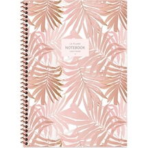 La Plume 16x22 Cm Hafif Defter Çizgisiz Krem Renk Kağıt 80 Yaprak Pembe