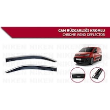 Niken Toyota Proace City Kromlu Cam Rüzgarlığı 2li