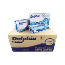 Dolphin Pudrasız Nitril Eldiven Mavi S  20 x 100'lü