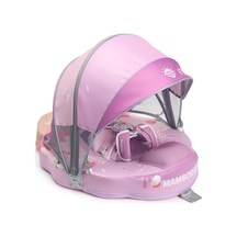 Mambobaby Yüzme Simidi - Pink Ice Cream, Emniyetli , Gölgelikli Ve Ayak Destekli