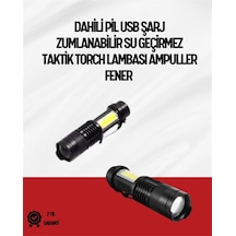Mey İthalat Mini Boy Led El Feneri - 2000 Lümen, Su Geçirmez Tasarım Siyah
