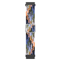 Samsung Galaxy  Uyumlu  Watch 3 45mm İçin Kordon Braided Loop Band Renkli