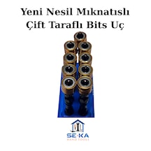 Yeni Nesil Mıknatıslı Çift Taraflı Bits Uç Profesyonel Pratik Vidalama Ucu Pz2 X 65 Mm 15 Adet