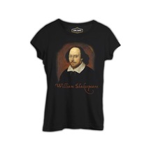 William Sheakspeare - Portre Siyah Kadın Tshirt 001