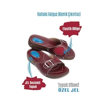 Comfort Style Kadın Bordo Ortopedik Halluks Ve Topuk Dikeni Terliği Kemik Çıkıntısı Terliği Bordo