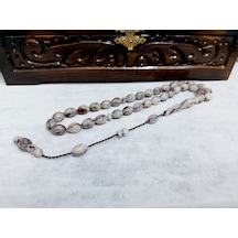 Soma Tesbih Ömer Çiftçi Usta Yumurta Kesim Kıbrıs Hurma Çekirdeği Tesbih 8x11