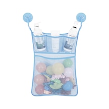 Konesam Banyo Oyuncakları Organizatörü - Sürekli İçerikli Mesh Çantası, Süper Hafif, Su Geçirmez, Çocuklar İçin Kolay Kullanim, Mavi, 45x33 Cm Renkli