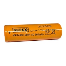 Supex Icr14500-900f-5c 3.7v 900mah Li-ion Düz Kafa Başsız Pil
