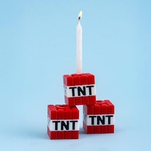 Tnt Blok Mumluk Altlığı 3'lü Set / Piksel Tarzı Dekoratif Pasta Süsü / 2,5x2,5x2,5 Cm Çok Renkli