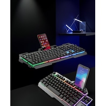 Oyuncu Klavye Q Tuş Dizilimi Rgb Işıklı Set