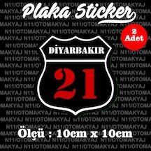 21 Diyarbakır İl Şehir Plaka Sticker Futbol Spor Kulüb