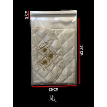 Hg Ambalaj 50 Adet 26x42 Cm Bantlı Yapışkanlı Şeffaf Opp Jelatin Poşet, Şeffaf Poşet 26x37+5 Cm