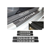 Dodge Karbon Kapı Eşiği Koruma Sticker Yapıştırma (4 Adet)