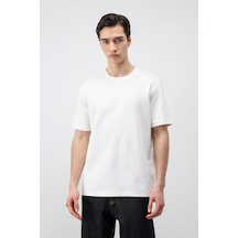 Antioch Regular Fit Basic Erkek T-shirt Ekru