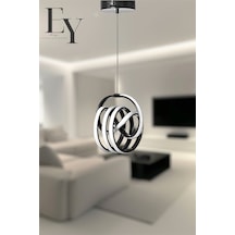 Ey Shop Siyah İmza Model 3 Renk Led Beyaz&sarı&günışığı Avize Siyah