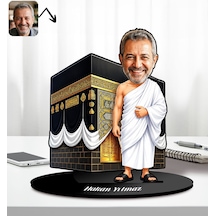 Bk Gift Kişiye Özel Hac-umre Kabe Ziyaret Tasarımlı Karikatür Biblo