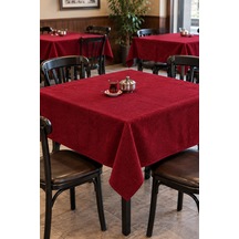 Kahve Cafe Kıraathane Masa Örtüsü 140x140cm Yeşil Renk Kırmızı