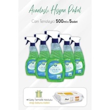 Cam Temizleyici 500 Ml X 5 Adet Ve Arap Sabunlu Yüzey Temizlik 100' Lü 1000'li Set