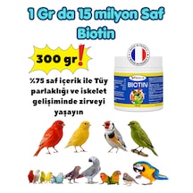 300 Gr Biotin %75 Saf Biotin 15 Milyon Güç - Kuşlar İçin Tüy, Deri Ve Gaga Bakım Vitamini B7