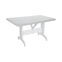 Omnipazar Sy-2575 Beyaz Dikdörtgen Plastik Masa 70x120cm Beyaz