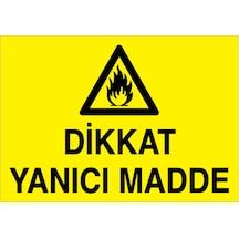 Dikkat Yanıcı Madde Uyarı Tabelası - 20x30 Foreks - Yp22