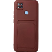 Durukar Redmi 9c Kılıf Kelvin Kartvizitli Silikon - Bordo