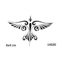 Airbrush Tattoo El Üstü Kanat Yapışkanlı Stencil Süsleme Ve Boyama Kalıbı