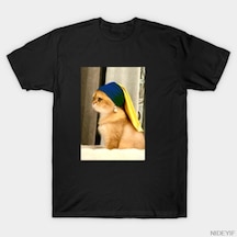 Flood Of Style Kedi İnci Küpeli Meme T-shirt Erkekler Kadınlar İçin % 100% Pamuklu Tişörtler Kısa Kollu Üstl Çok Renkli