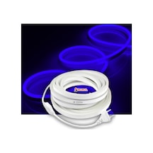 Sb-6509 5 Metre Mavi Işık Neon Led Şerit Dış Mekan Silikonlu Esnek Dekoratif Aydınlatma 220v Fişli