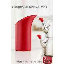 Zenvac 2'li Sızdırmaz Silikon Çaydanlık Ucu Aparatı - Damlatma Önleyici Akıllı Emzik Başlığı - Isıya Dayan Renkli