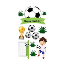 Yenilebilir Şekerli Kağıt Baskısı Cupcake Ve Pasta Resim Baskı Futbol Temalı 54