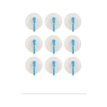 9'lu Eko Vantuz Askı Şeffaf 2,5 Cm Royaleks-sf-855 Çok Renkli