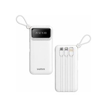 Sunix Pb 120 10.000 Mah Dijital Göstergeli Kendinden Kablolu Powerbank Beyaz