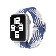 Apple Uyumlu Watch 42mm Star Kordon - Mavi-beyaz