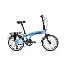 Carraro Flexi 116 V Fren 16 Vites 20 Jant Katlanır Bisiklet Mat Mavi Siyah 32 Kadro Çok Renkli