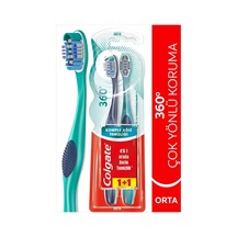 Colgate 360 Komple Ağız Temizliği Çok Yönlü Koruma Orta Diş Fırçası 2'li Diğer