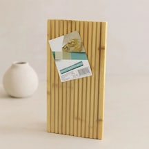 Hubrendy Tedarik Bambu Servis Sunum Tahtası 17x39x1.5 Cm - Çift Taraflı Düz & Kanallı