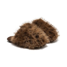 Twigy Ella Peluş Kadın Ev Terliği Leopar-kahverengi 37/41 Leopar/kahve