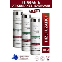 Elysian Essence Isırgan Otu & At Kestanesi & Kafein Şampuanı 3 Adet Copper Peptidli Hızlı Saç Uzatma Uzatan Etkili 300 Ml Tüm Saç Tipleri