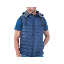 Crafter Erkek Mavi Kapşonlu Şişme Yelek 001